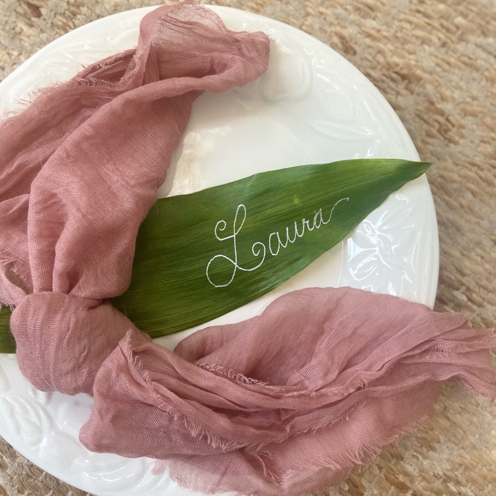 50 Dusty pink Linen Gauze napkins for wedding birthday bachelorette Baby